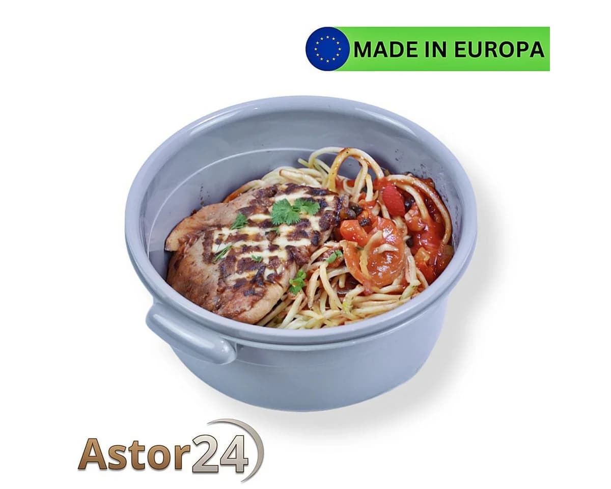 astor24 Mikrowellentopf 3er Set mit Deckel grau Kunststoff - Bild 5