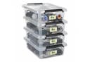 astor24 Aufbewahrungsbox 4er Set mit Deckel Kunststoff Stapelbox Bild 3