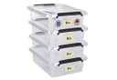 astor24 Aufbewahrungsbox 4er Set mit Deckel Kunststoff Stapelbox Bild 4