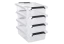astor24 Aufbewahrungsbox 4er Set mit Deckel Kunststoff Stapelbox Bild 5