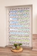 K-HOME Doppelrollo Delphi Grau Beige Polyester Klemmfix Bild 1