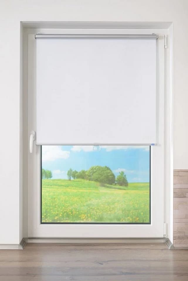 K-HOME Springrollo Anna Weiß Grau 55x150 cm Polyester Verdunkelnd - Bild 4