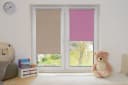K-HOME Springrollo Anna Beige Grau Weiß Verdunkelnd Klemmfix Bild 1