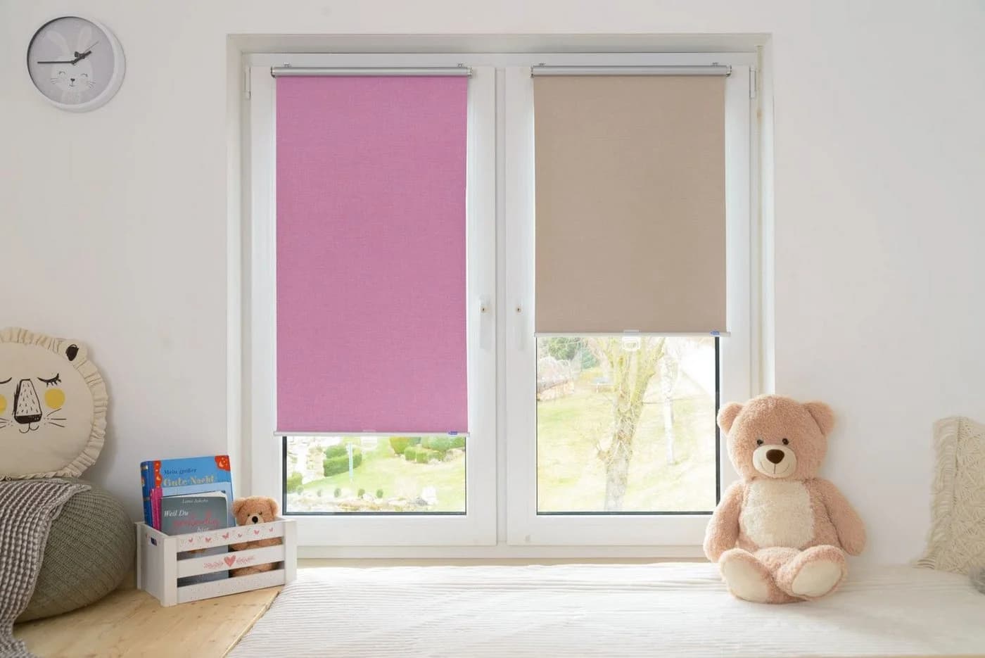 K-HOME Springrollo Anna Gr. 7 Pink Verdunkelnd Klemmfix - Bild 1