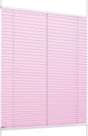 K-home Plissee Klemmfix FLORIDA Stripe Rose Weiß Bild 2