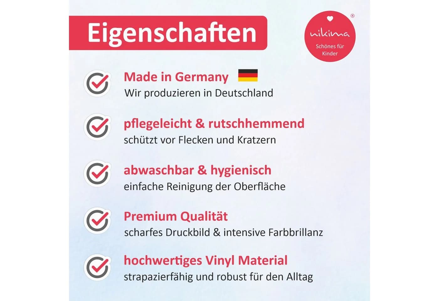 nikima Schreibtischunterlage Weltkarte Bunt Vinyl - Bild 5
