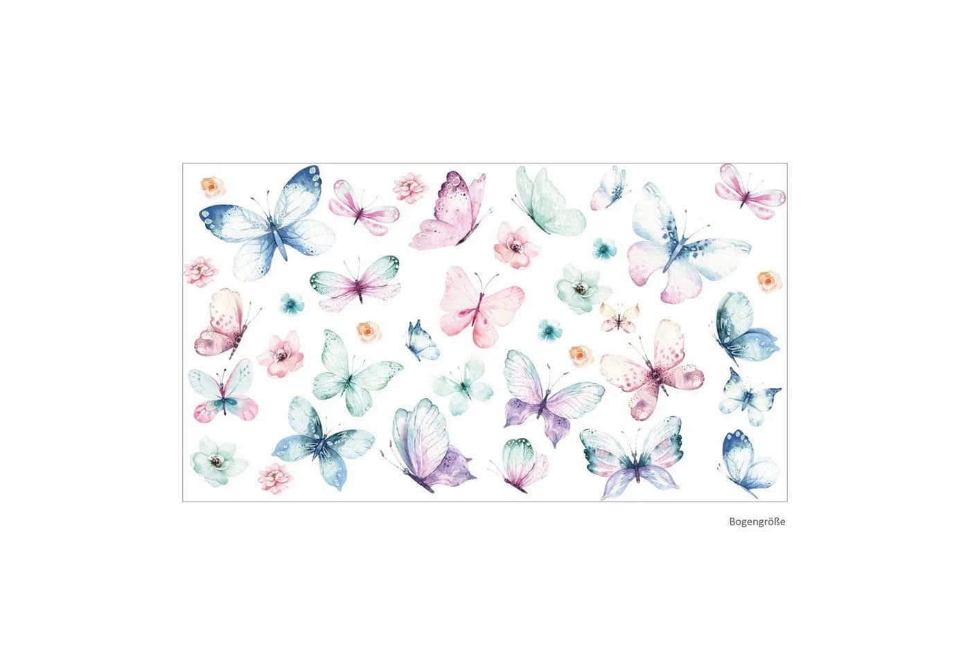 nikima Wandtattoo Schmetterlinge Aquarell PVC-Folie