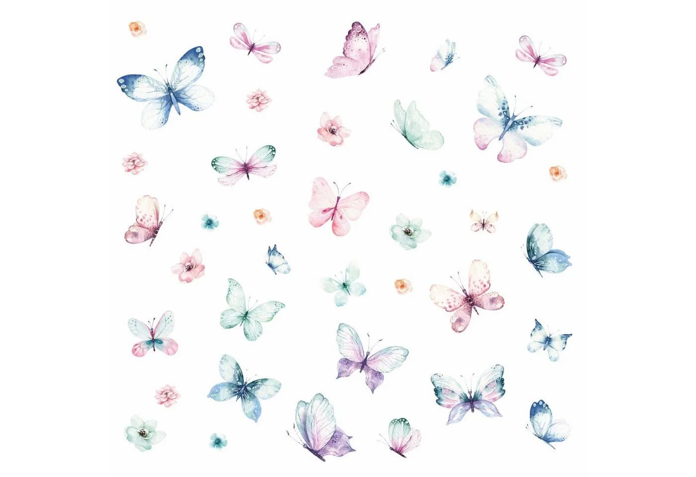 nikima Wandtattoo Schmetterlinge Aquarell PVC-Folie - Bild 2