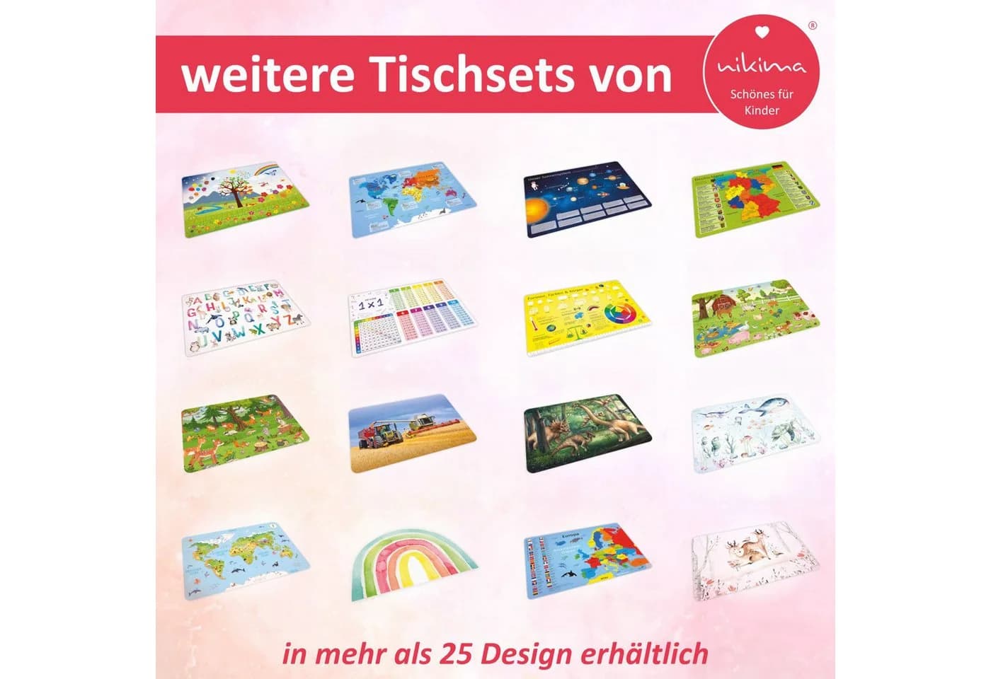 nikima Platzset Mähdrescher Kinder Vinyl Tischset abwaschbar - Bild 3