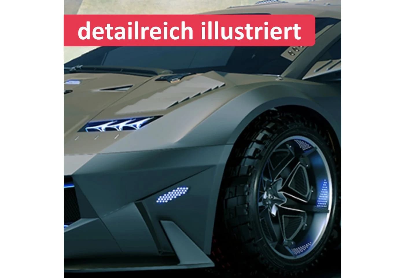 nikima Schreibtischunterlage Vinyl Sportwagen Bunt - Bild 3