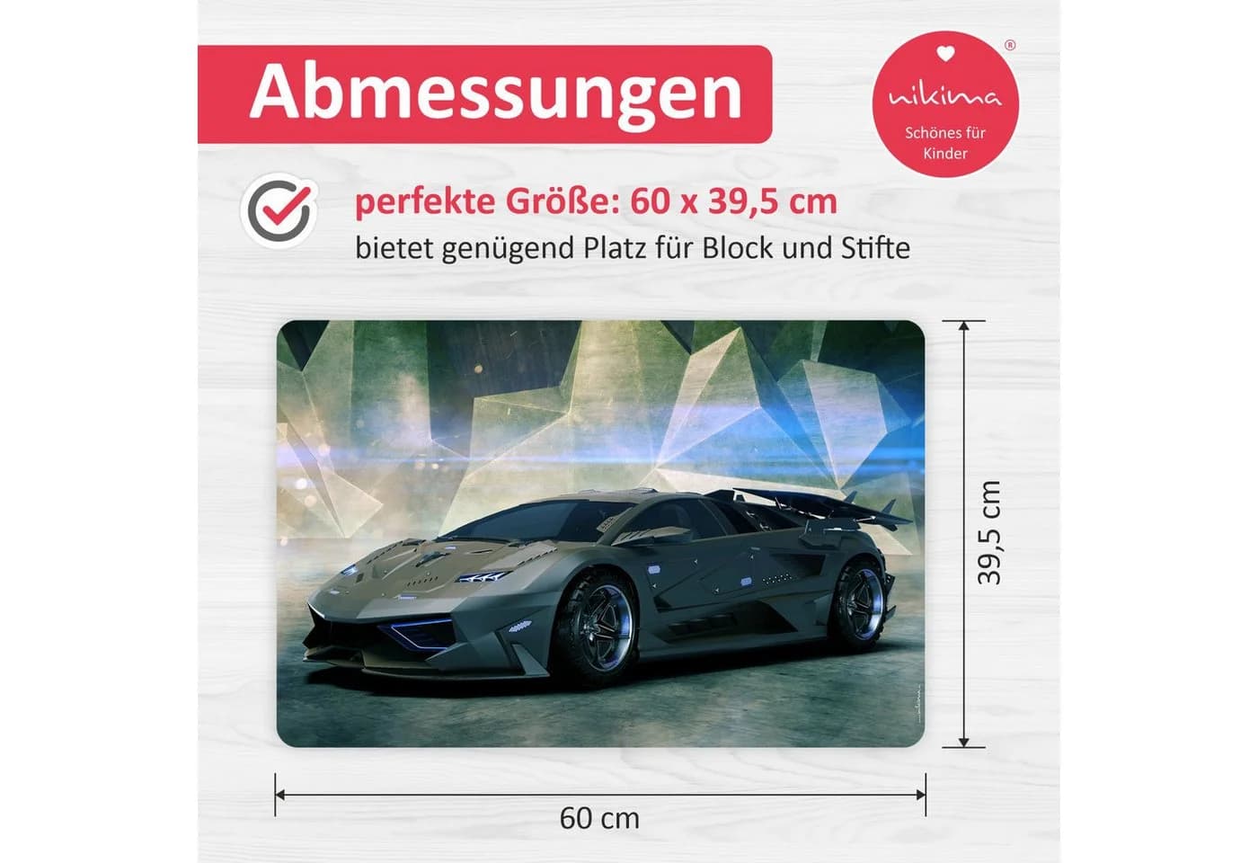 nikima Schreibtischunterlage Vinyl Sportwagen Bunt - Bild 4