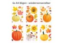 nikima Fensterbilder Herbst Selbstklebend PVC Aufkleber Bunt Bild 3