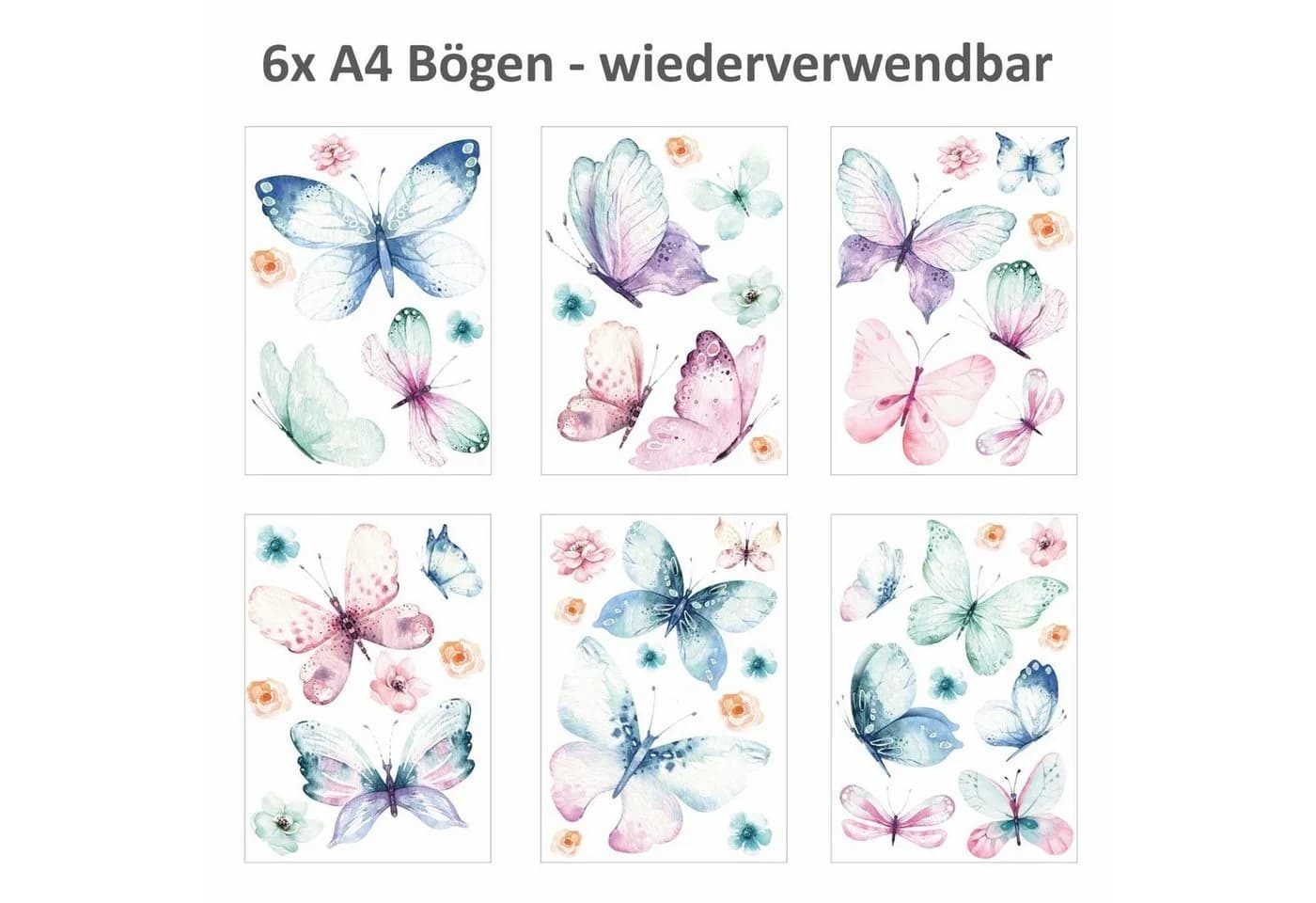 nikima Fensterbild Schmetterlinge Selbstklebend 6er Set - Bild 3