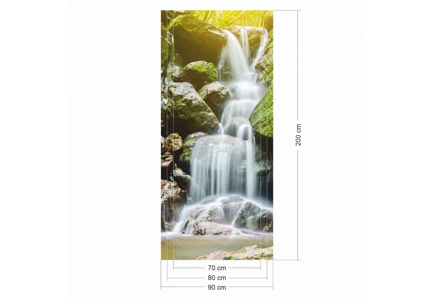 nikima Wandtattoo Wasserfall PVC-Folie 90x200cm