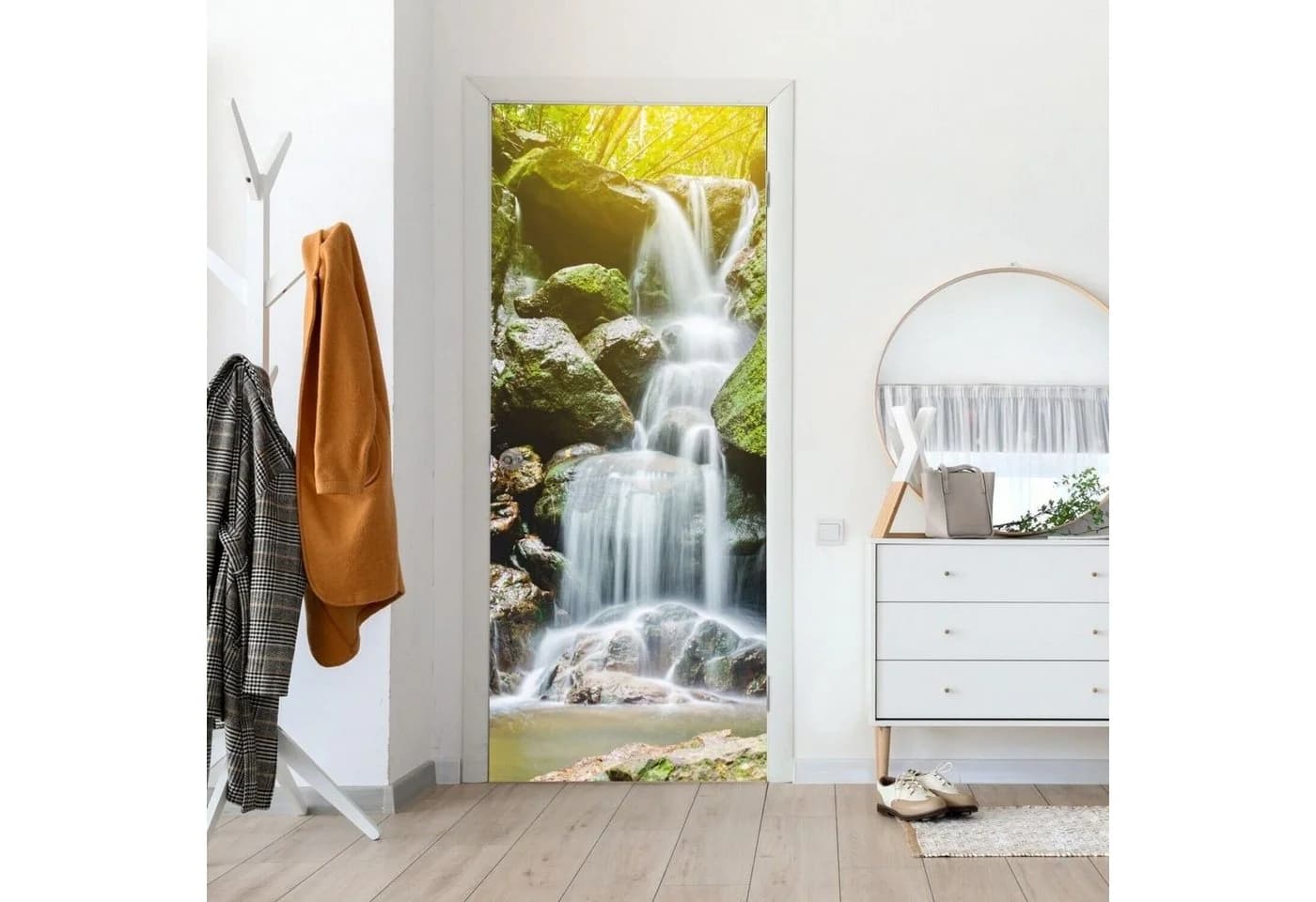 nikima Wandtattoo Wasserfall PVC-Folie 90x200cm - Bild 3