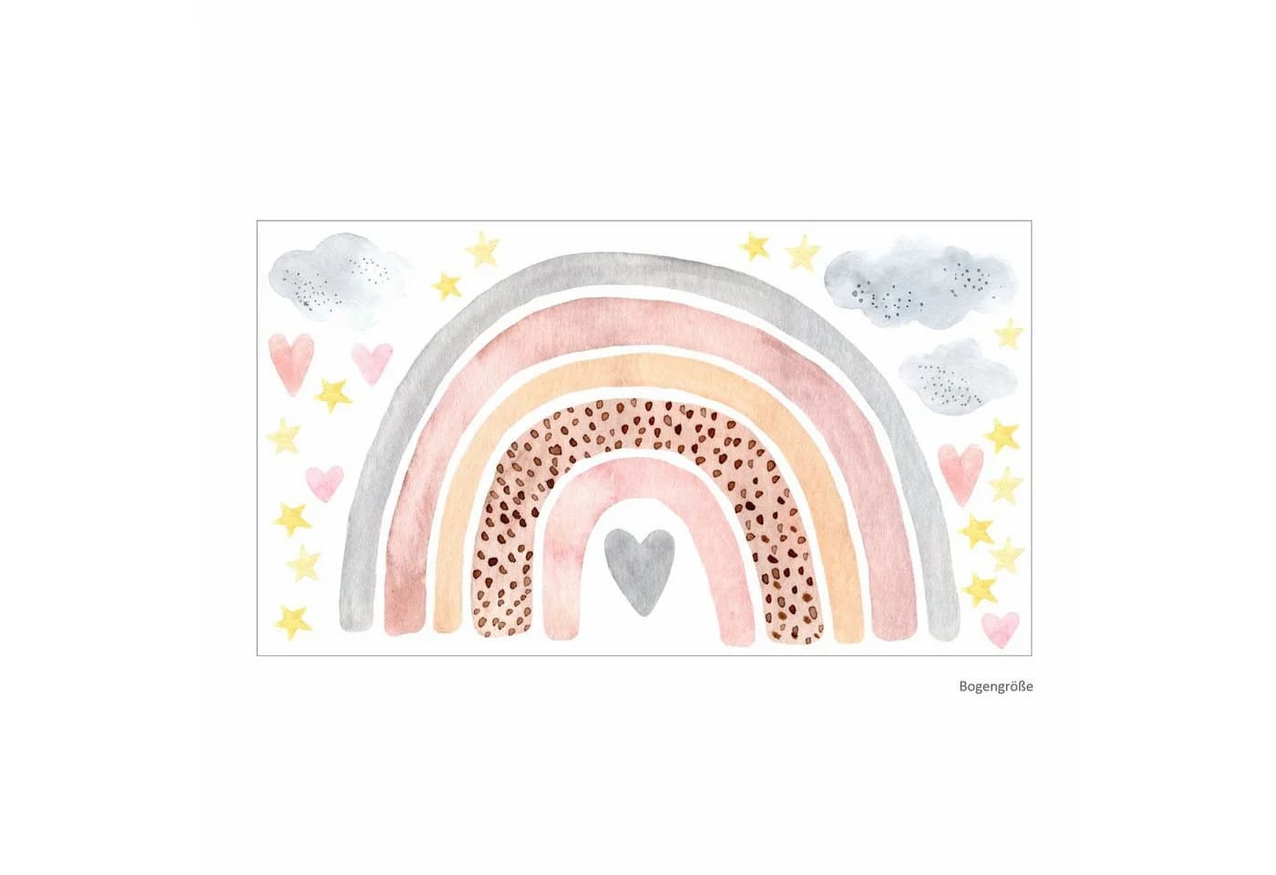 nikima Wandtattoo Regenbogen Wolken Bunt PVC-Folie - Bild 2