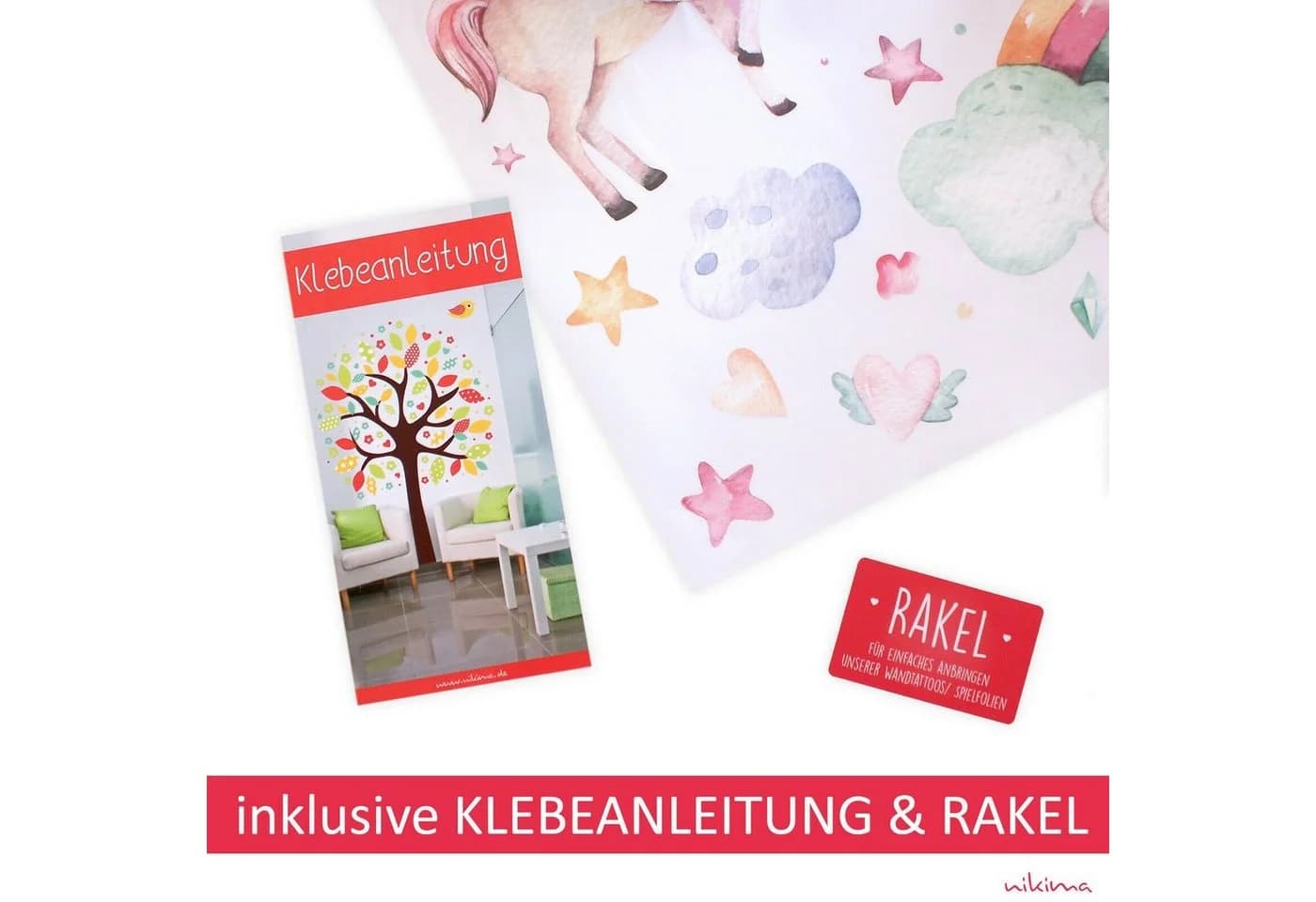 nikima Wandtattoo 241 Wandtattoo bunter Baum Eiche PVC-Folie - Bild 5