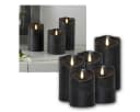 STAR TRADING LED-Echtwachskerze 3D FLAMME RUSTIC 5er Set Schwarz Bild 2