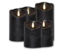 STAR TRADING LED-Echtwachskerze 3D FLAMME RUSTIC 5er Set Schwarz Bild 4