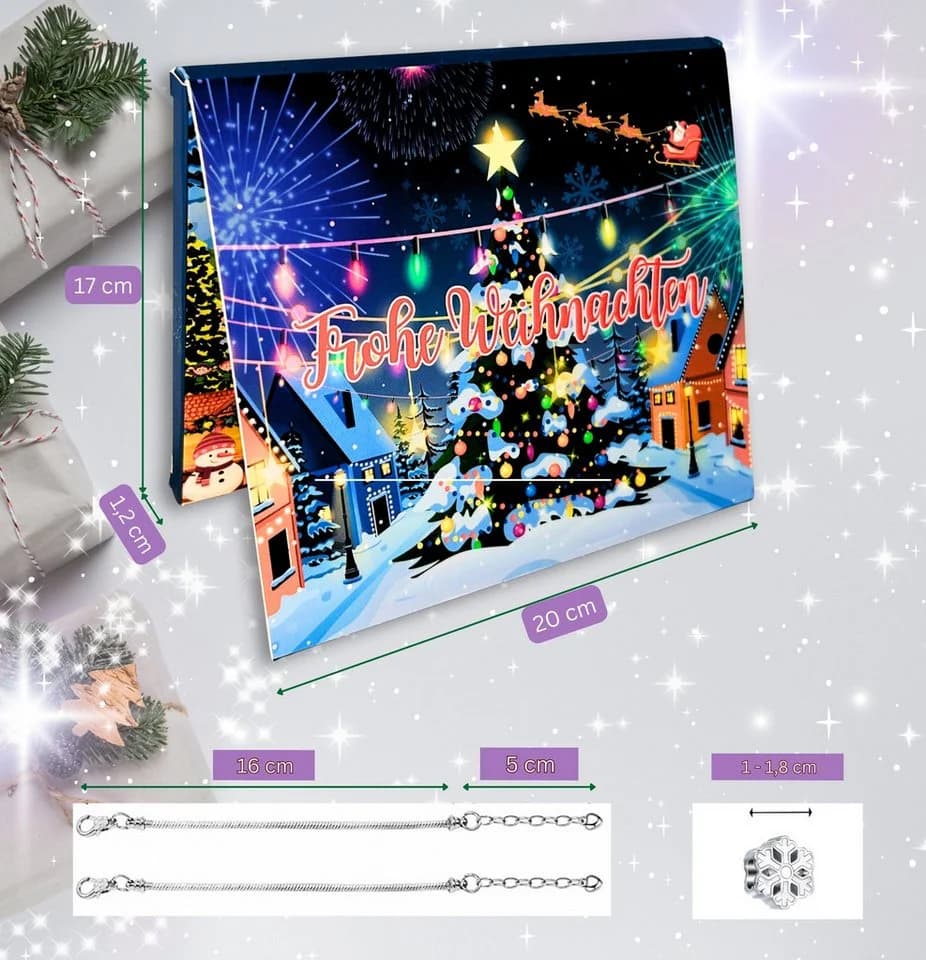 Lucadeau DIY-Adventskalender 2026 Mädchen 24 Türchen Schmuck Basteln - Bild 5
