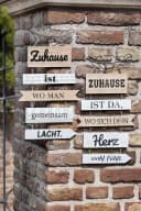Gilde Wandbild Landhaus Stil Holzplankenschild Naturfarben Bild 1