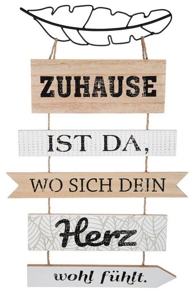 Gilde Wandbild Landhaus Stil Holzplankenschild Naturfarben - Bild 2