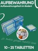 LisaCare Pillendose Tablettenschneider 2er Set Blau Schwarz BPA-frei Bild 5