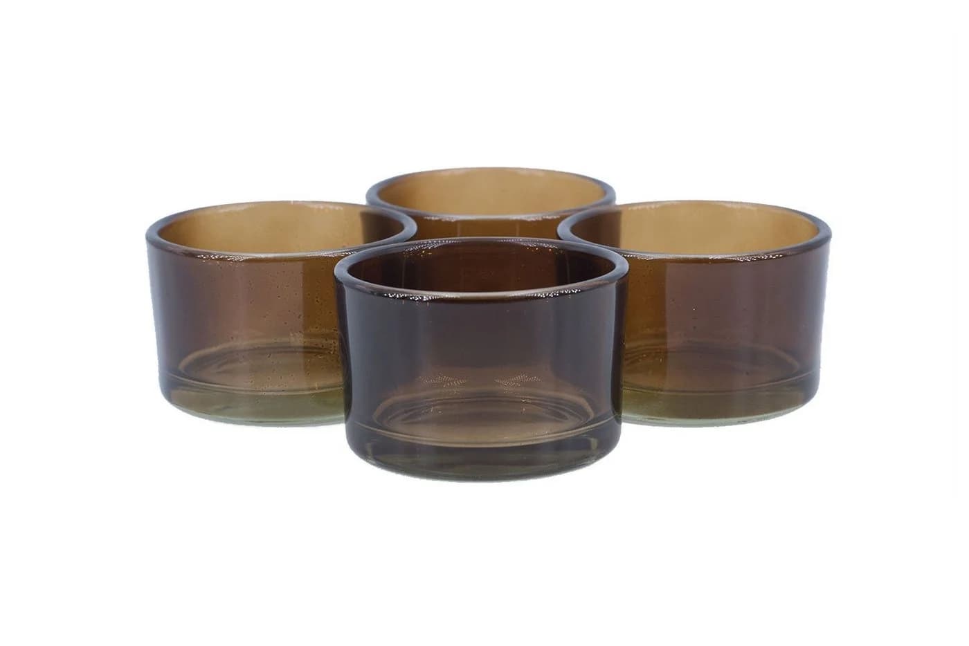 Creativery Teelichthalter Braun 4er Set Glas