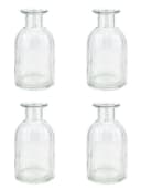 Creativery Dekovase Glas gerillt 14cm klar transparent 4er Set Bild 2