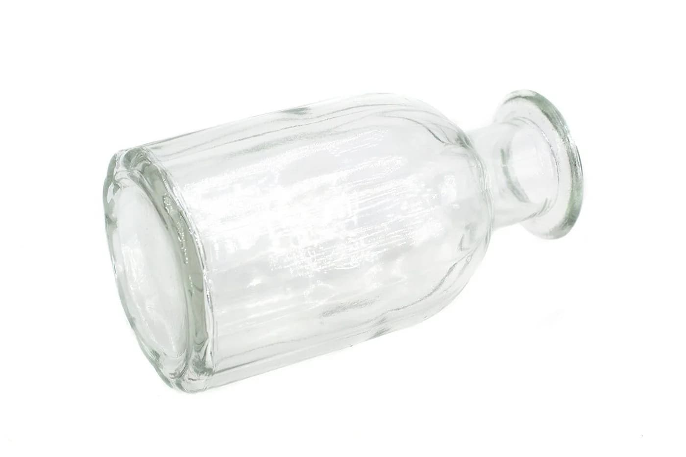 Creativery Dekovase Glas gerillt 14cm klar transparent 4er Set - Bild 3