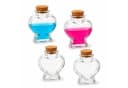 Creativery Deko-Glasflaschen Herzform 8cm klar transparent 70ml 4er Set Bild 2