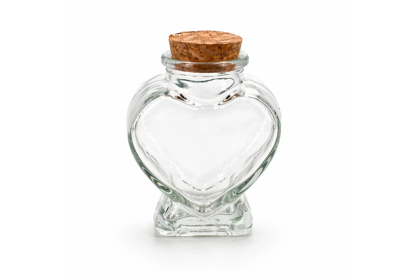 Creativery Deko-Glasflaschen Herzform 8cm klar transparent 70ml 4er Set - Bild 3