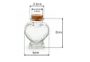 Creativery Deko-Glasflaschen Herzform 8cm klar transparent 70ml 4er Set Bild 4