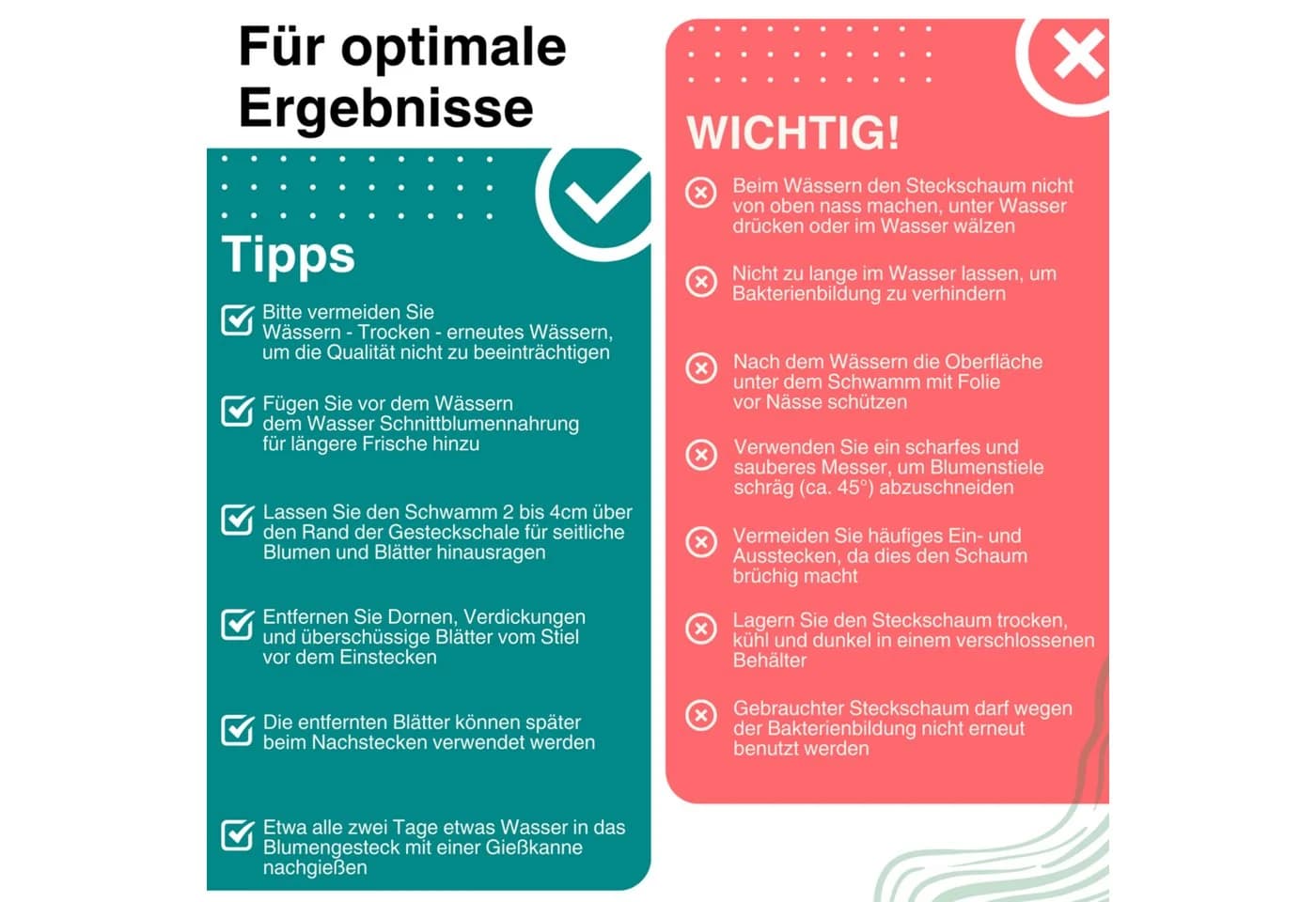 Creativery Nass-Steckschaum Girlande Grün ca. 2m - Bild 5