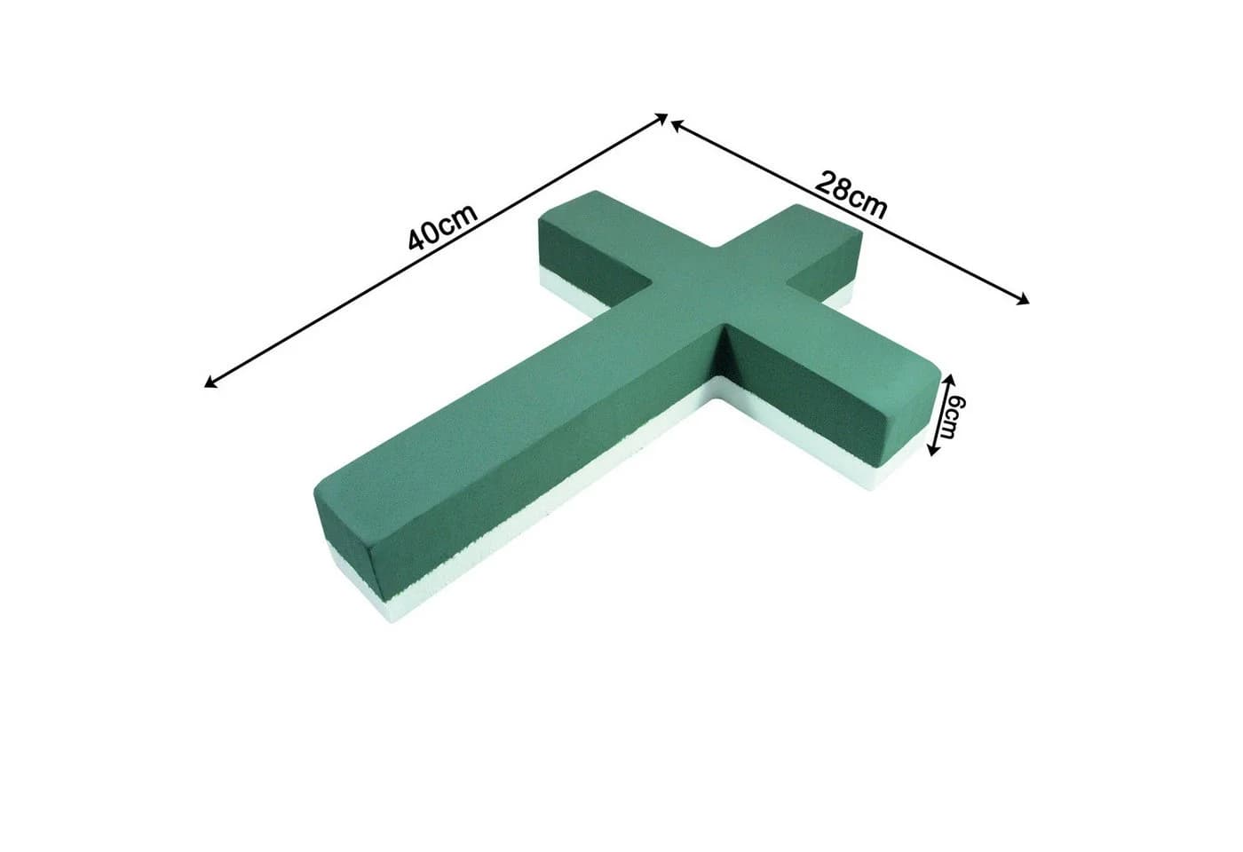Creativery Bastelmoos Nass Steckschaum Kreuz 40x28x6cm