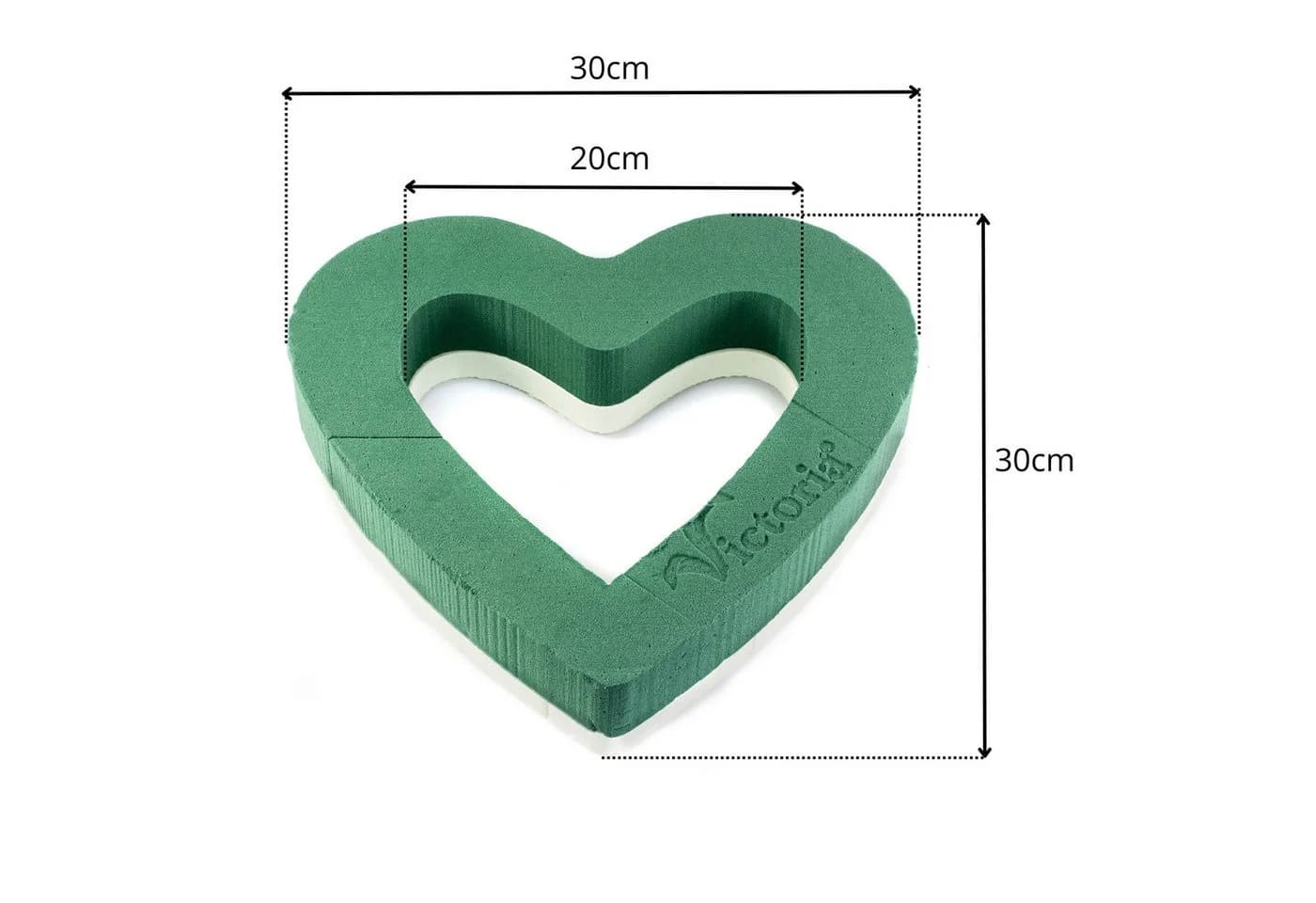 Creativery Bastelmoos Nass Steckschaum Herz 30x26x6cm - Bild 3