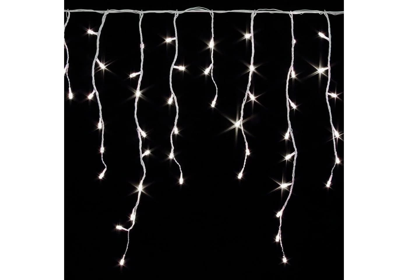 Mojawo Lichtervorhang 120er LED Lichtervorhang Innen und Außen Warmweiß