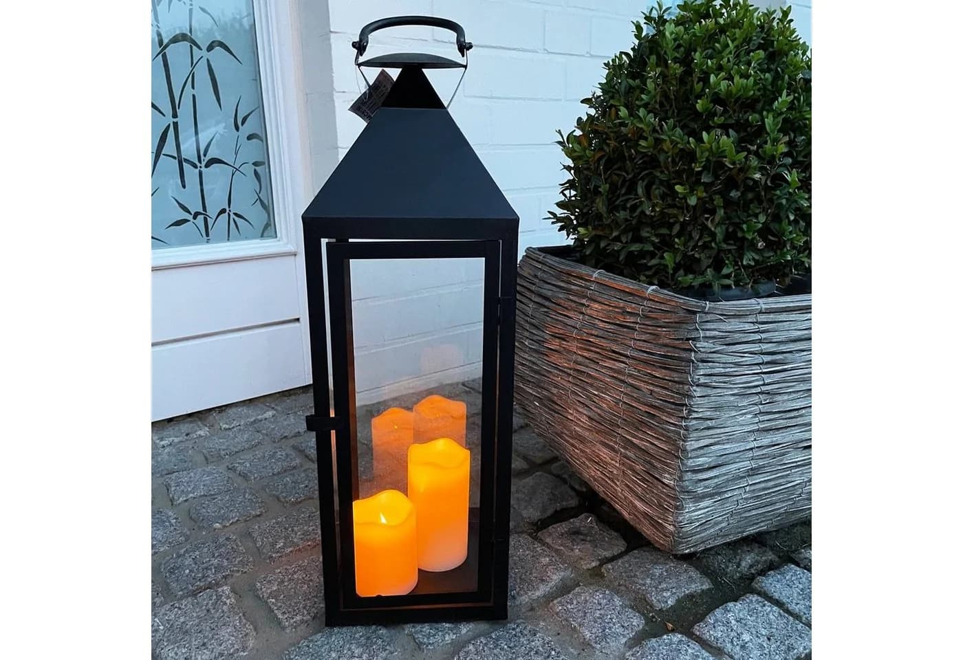 INDA-Exclusiv Laterne Große Garten Metall Glas 54cm - Bild 2