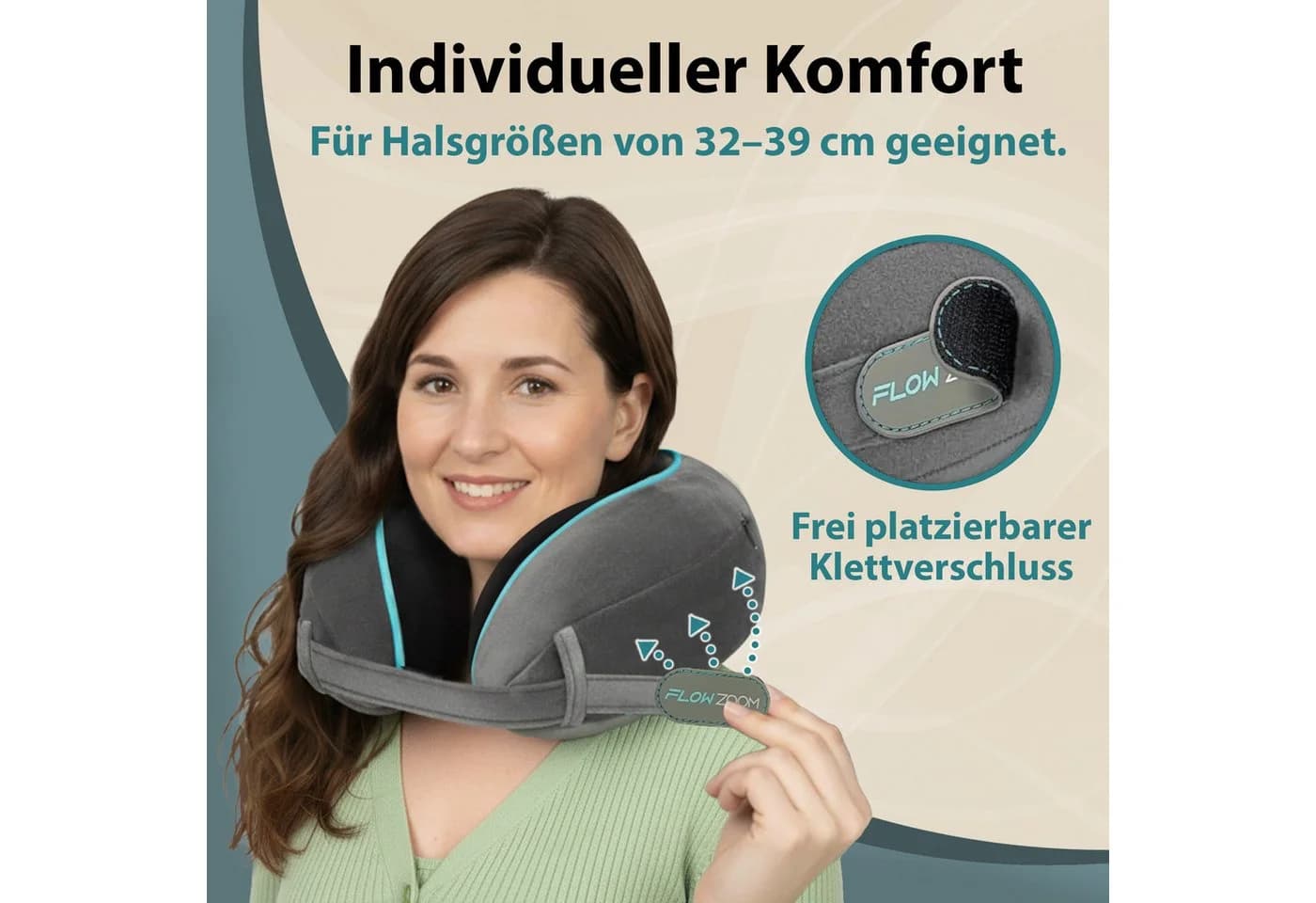 FLOWZOOM Nackenhörnchen DREAM Reisekissen Memory-foam