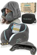 FLOWZOOM COMFY Nackenkissen Grau Memory-Schaum Reisekissen verstellbar Bild 2