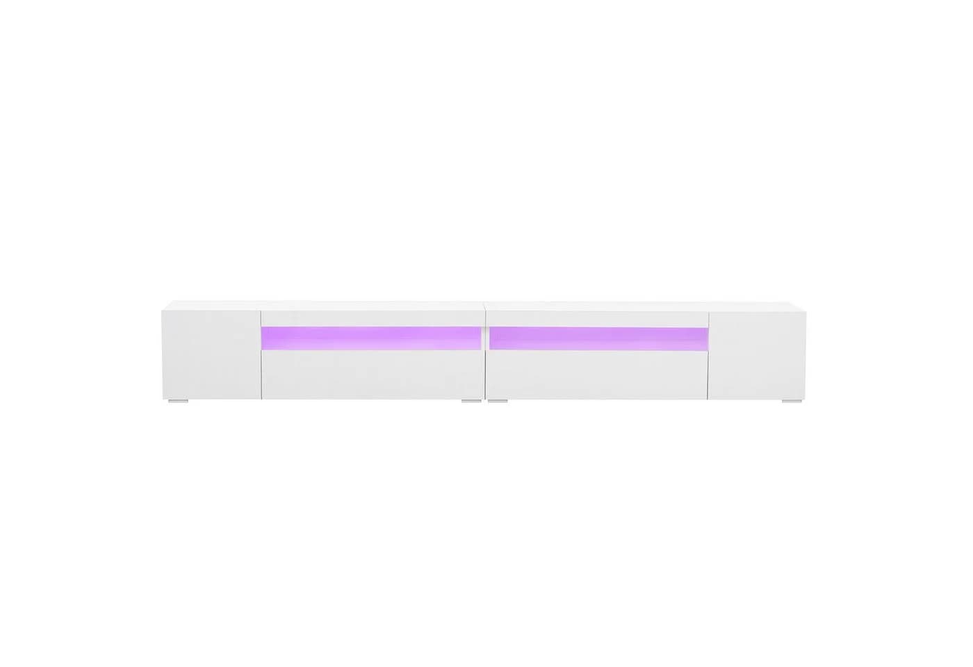 SOFTWEARY Lowboard TV-Schrank Weiß Modern - Bild 2