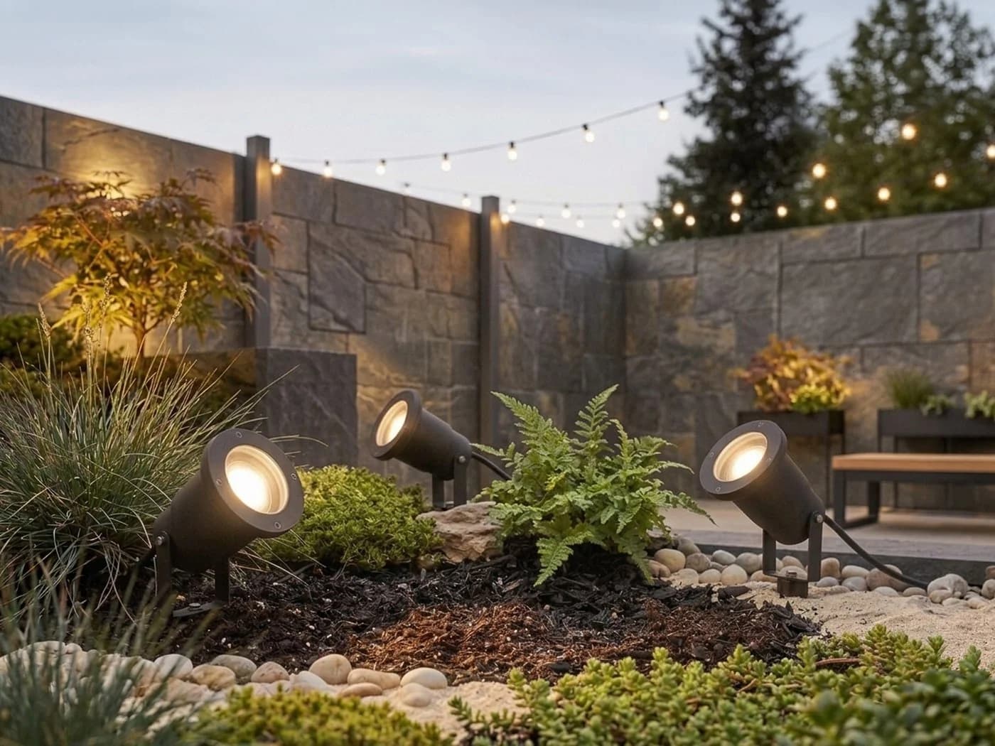 TRIO Leuchten LED Gartenstrahler 3er Set Anthrazit IP65