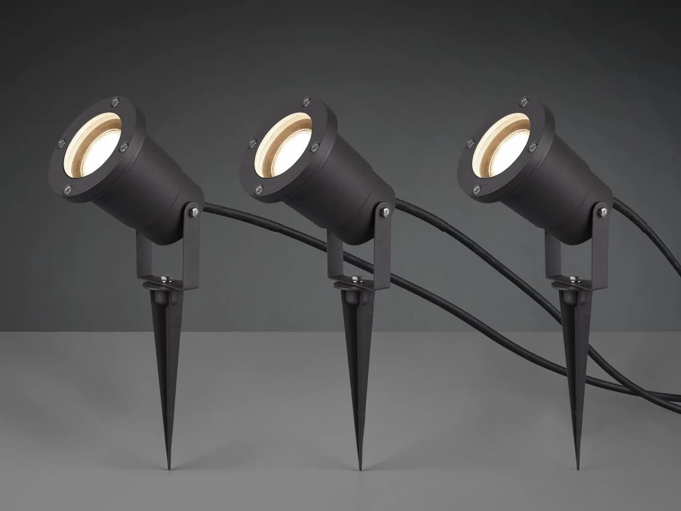 TRIO Leuchten LED Gartenstrahler 3er Set Anthrazit IP65 - Bild 3
