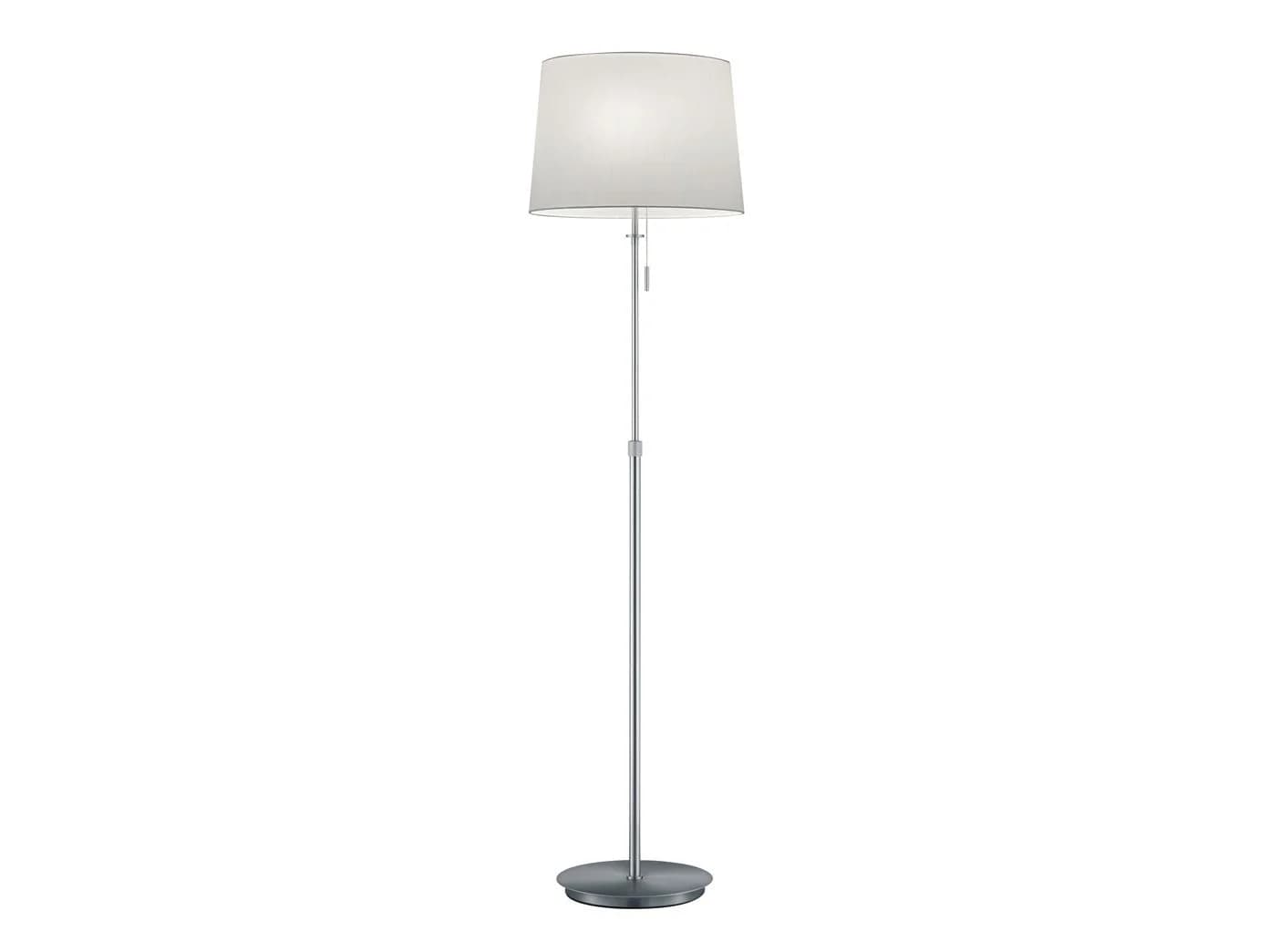 TRIO Leuchten LED Stehlampe Silber Höhenverstellbar mit Stoffschirm - Bild 2
