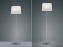 TRIO Leuchten LED Stehlampe Silber Höhenverstellbar mit Stoffschirm Bild 5