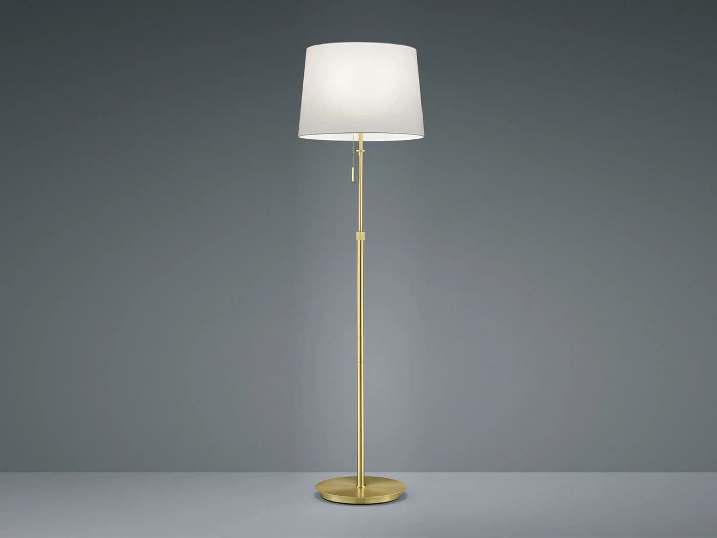 TRIO Leuchten LED Stehlampe höhenverstellbar Messing Weiß - Bild 3