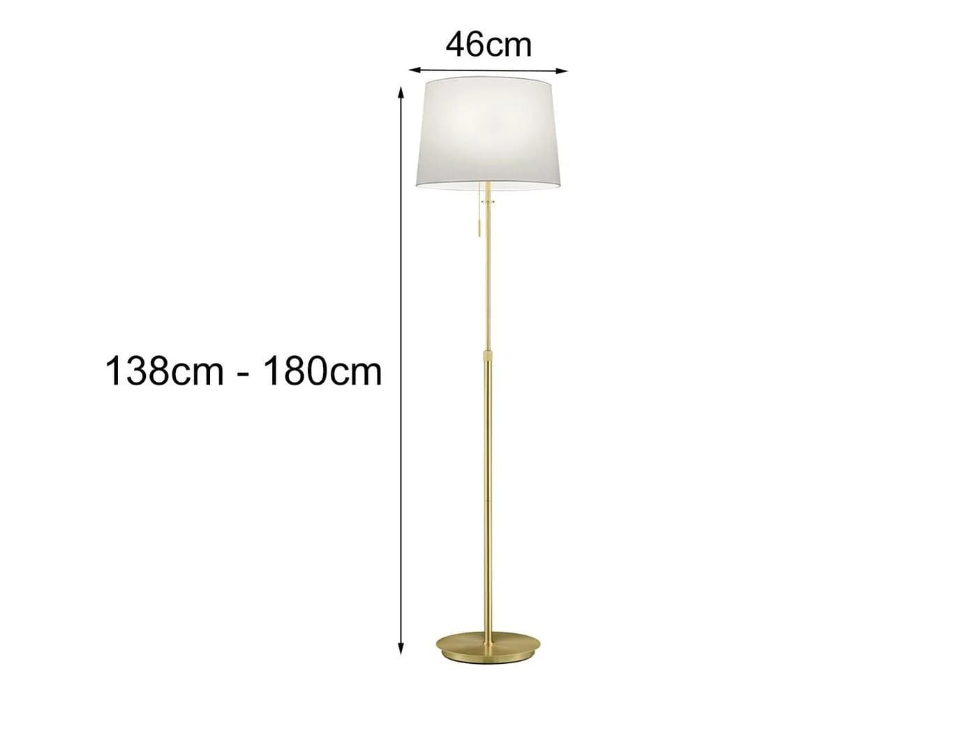 TRIO Leuchten LED Stehlampe höhenverstellbar Messing Weiß - Bild 4