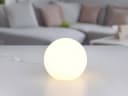 Reality Leuchten LED Nachttischlampe mit Dimmfunktion und Opal Glaskugel Bild 1