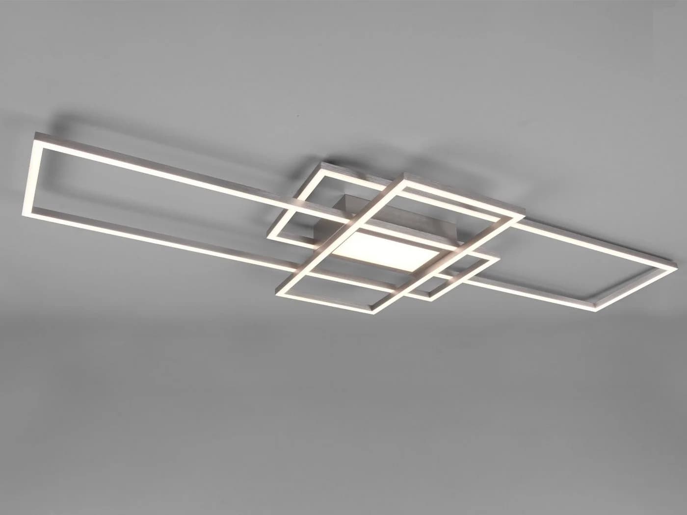 meineWunschleuchte LED Deckenleuchte CANTA Dimmbar Warmweiß Silber