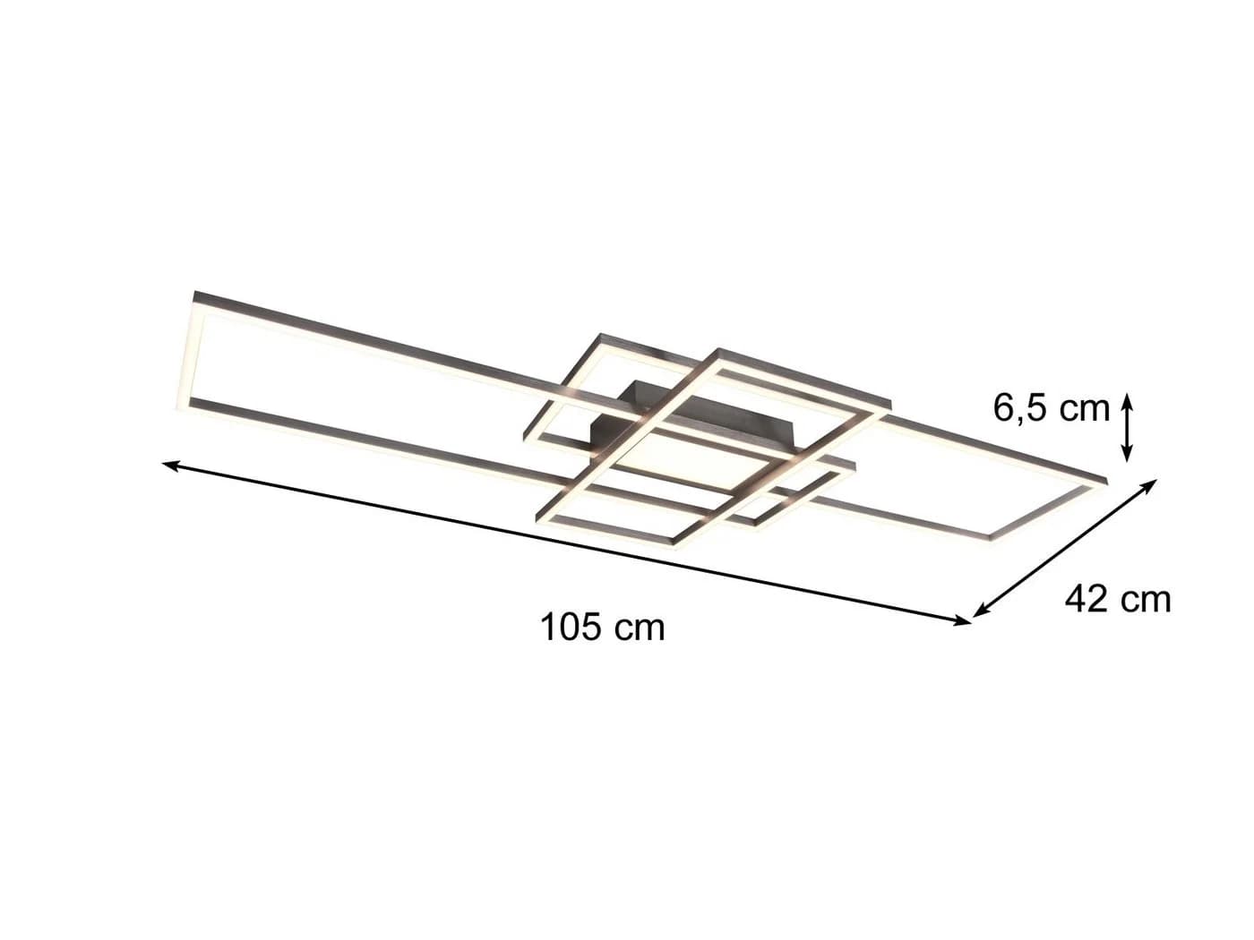 meineWunschleuchte LED Deckenleuchte CANTA Dimmbar Warmweiß Silber - Bild 3